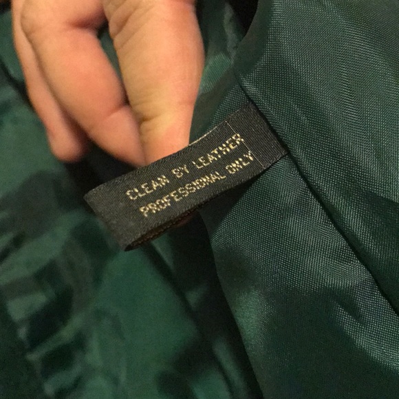 Genuine Leather Emerald Green Vest - Picture 8 of 9